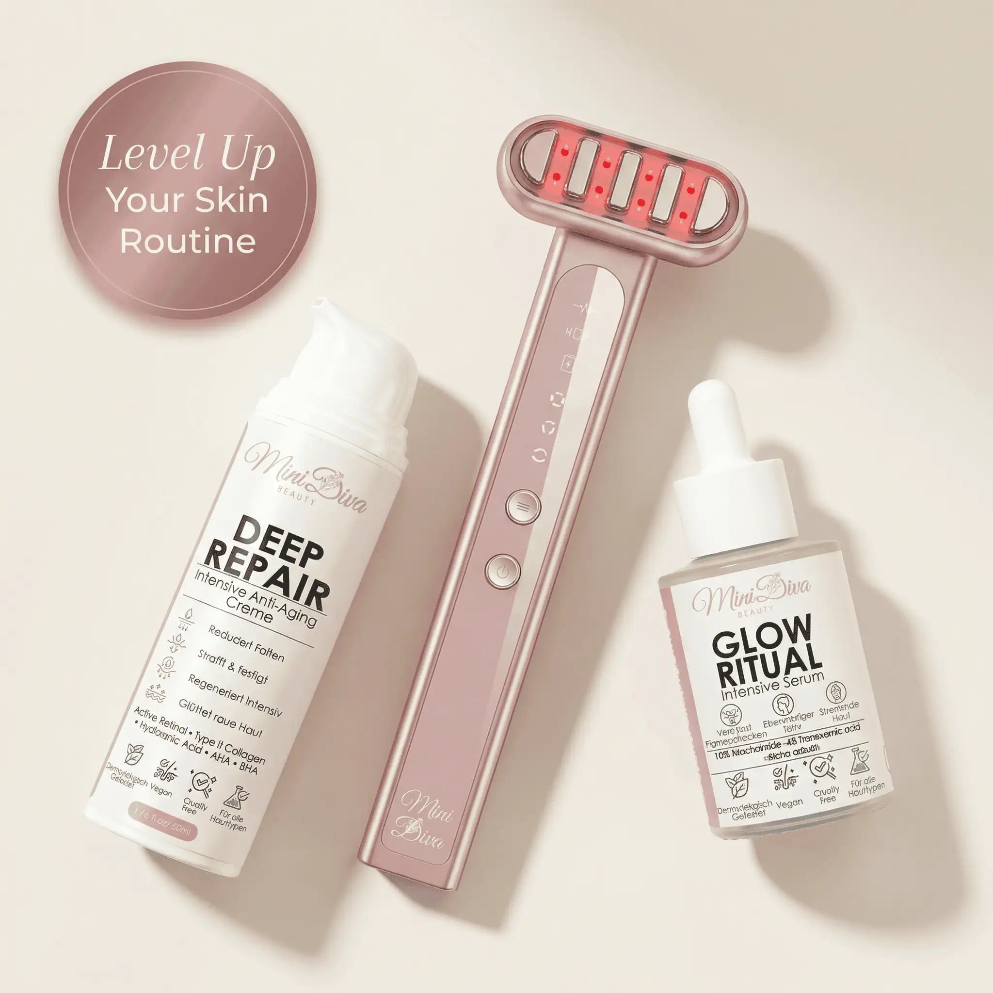 Mini Diva Glow Ritual Set – Glow Wand und Glow Ritual Serum