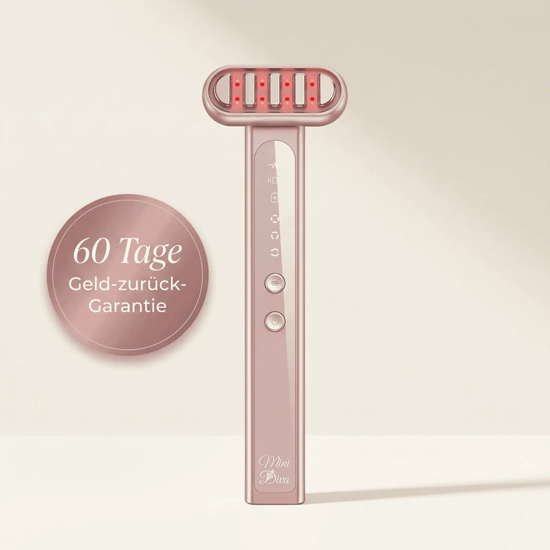Mini Diva® Glow Wand – Rotlicht, Lichttherapie & EMS Lifting (6-in-1)